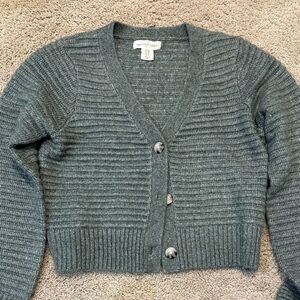 Cozy Green Cardigan Sweater